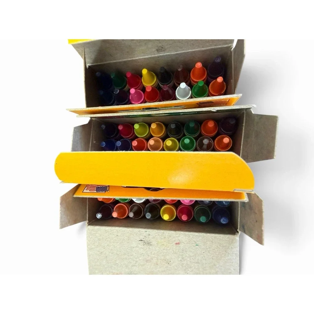 Lot Of 3 -CRAYOLA CRAYONS 24 Nontoxic 2006 USA Dandelion Set Discontinued VTG